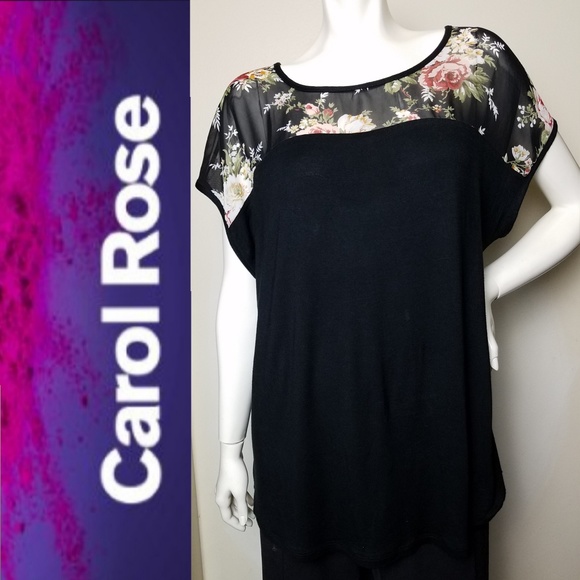 Carol Rose Tops - 🌹HOST ⛏ Trendy Designer Sheer Floral Top Shirt 1X